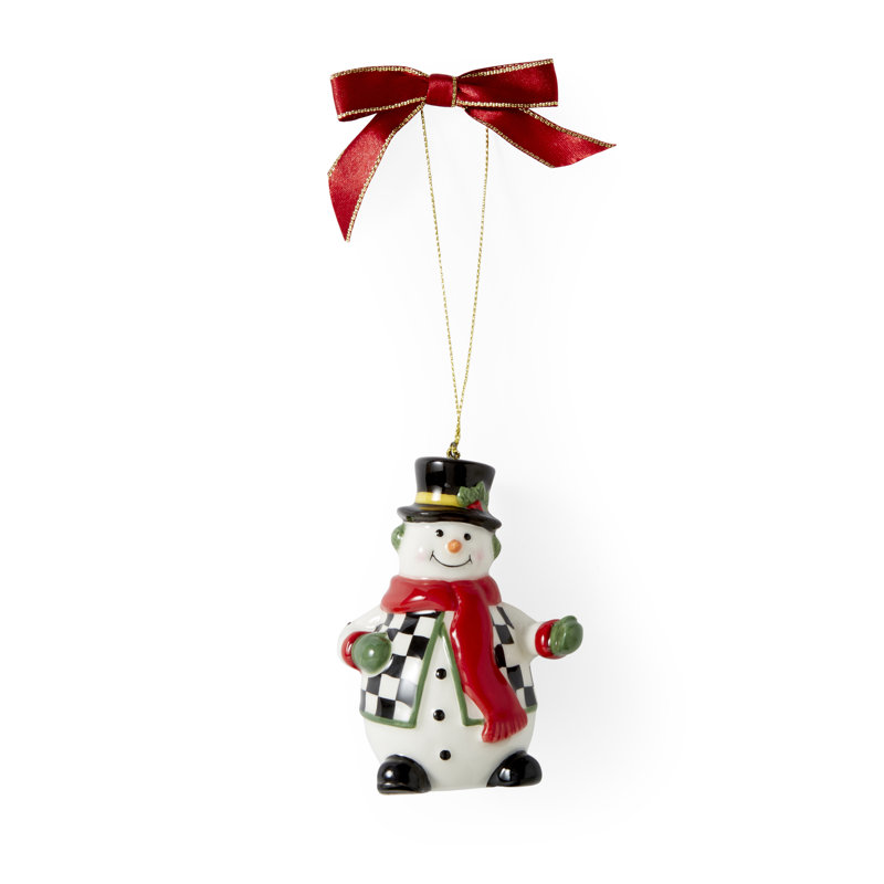 Black & White Snowman Ornament