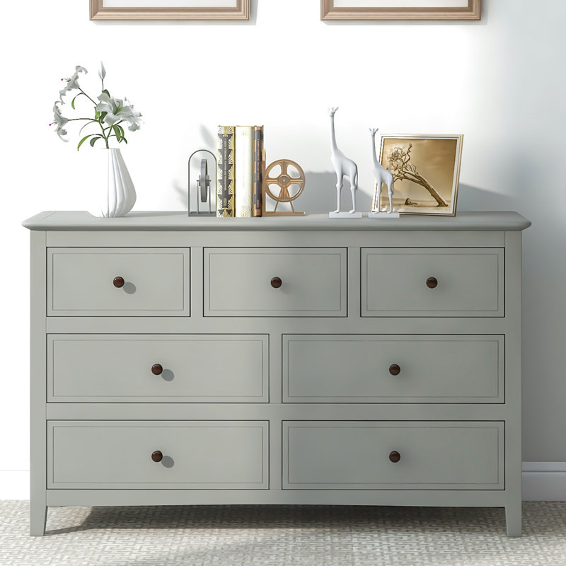 Commode 7 tiroirs en bois massif