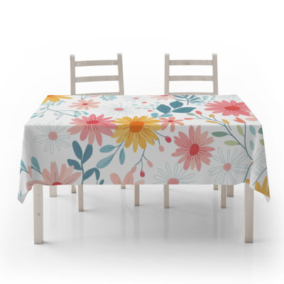 Washable Tablecloth (55 x 71 in), 50% Cotton / 50% Polyester, Easy Care, Machine Washable at 86°F, Tumble Dryer Safe, Ironable | Perfect for Dining Room & Special Occasions, Elegant and Durable Design