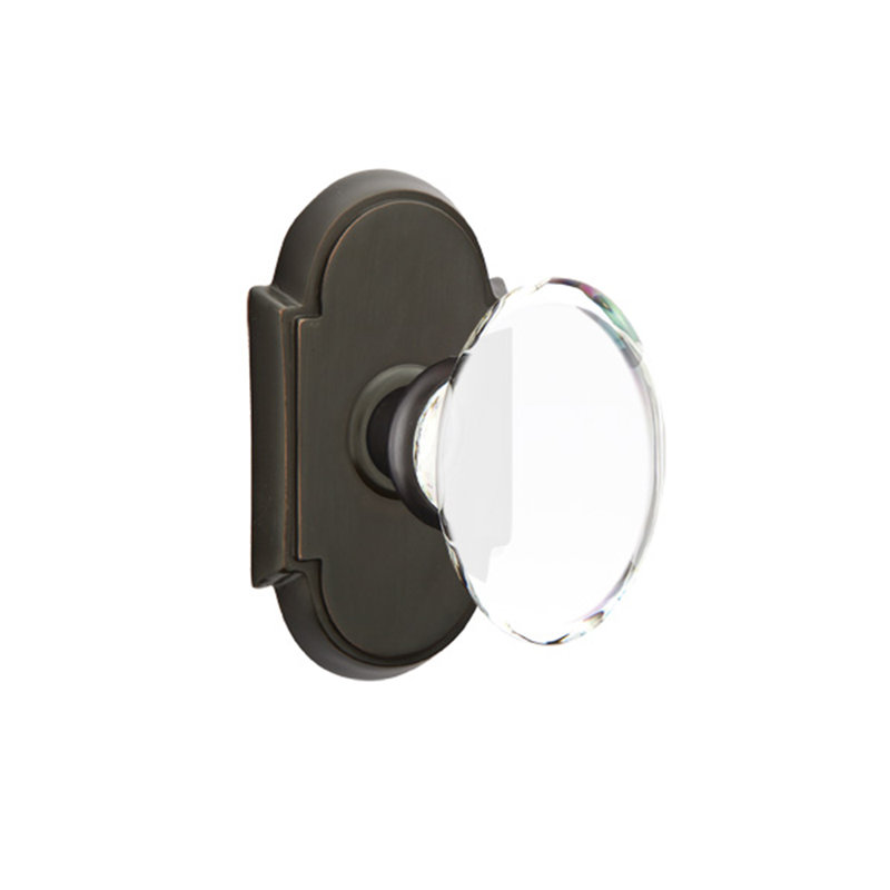Passage Hampton Knob with # 8 Rose, Oil Rubbed Bronze