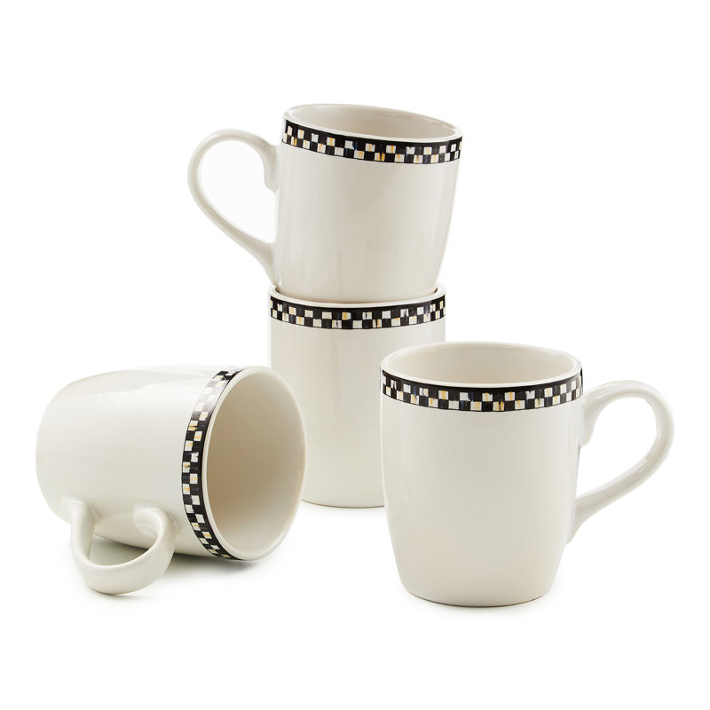 Courtly Check Everyday Mugs, Set Of 4