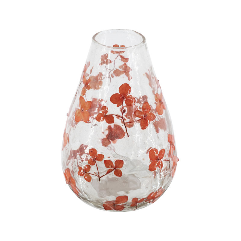 Vase en verre transparent D5x7 ", H 7,1 po x l 4,9 po x P 4,9 po