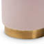 32cm Wide Velvet Tufted Round Solid Colour Standard Ottoman-370516895
