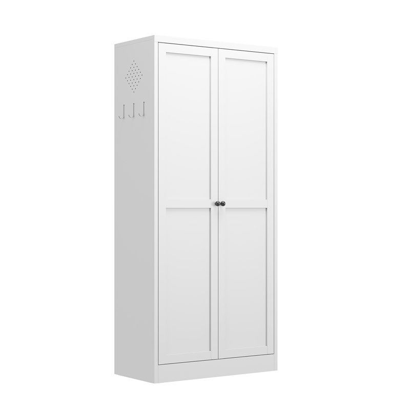 Rangement réglable pour garde-manger de 61 po en métal blanc avec 4 tablettes