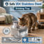 2L Cordless Cat Fountain with a stainless steel tray.