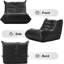 Fauteuil à billes Giant Bean Bag, canapé en mousse à mémoire de forme pour adultes. Noir, simple