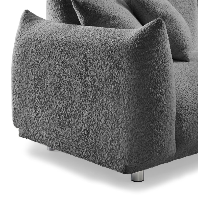 Canapé Arnya , Boucle gris, H 29 po x l 88,9 po x P 37 po, 3