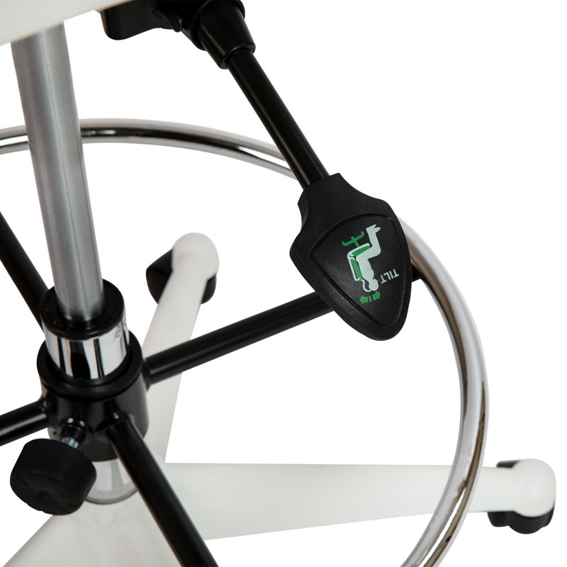 Mid-Back Transparent Mesh Drafting Chair with Flip-Up Arms, Grey/White