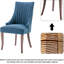 Chaise d'appoint de salle à manger capitonnée en tissu de lin moderne (ensemble de 2)-603881132
