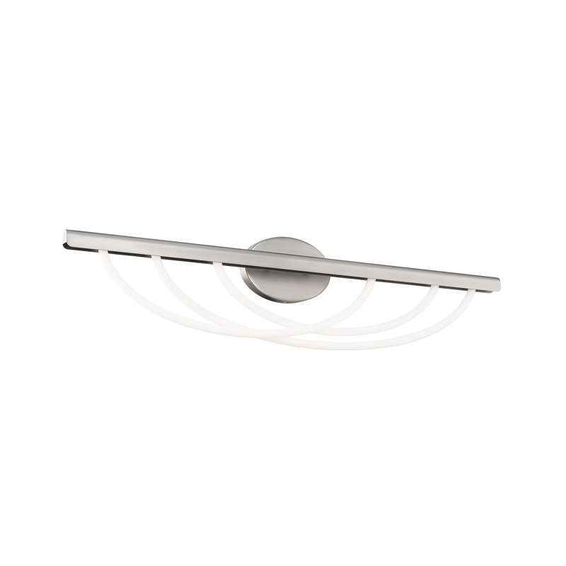 Swoop LED Bath Vanity & Wall Light, Brushed Nickel