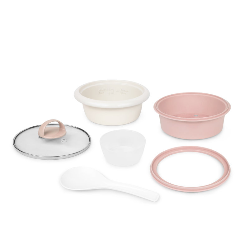 AROMA® 3 tasses (cuit) / 0,8 pte Multicuiseur numérique riz et grain, Pink