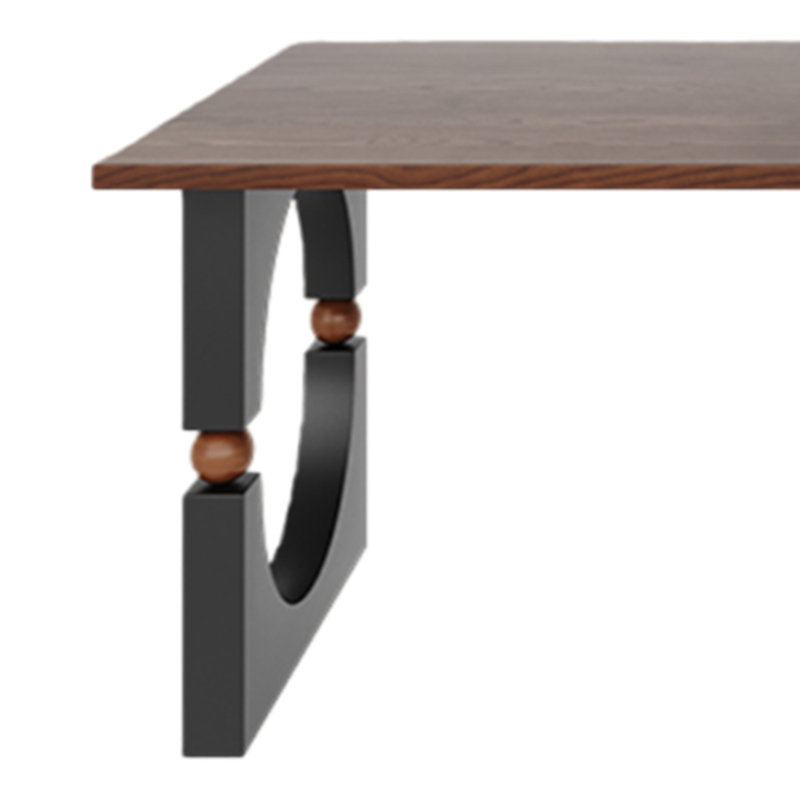 Bureau en bois massif à usage domestique, forme semi-circulaire, H 29,53 po x l 70,87 po x P 31,5 po