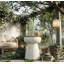 Mushroom Side Table – Geometric Pedestal Design – Multi-Purpose Outdoor/Indoor Accent Table, Easy-Clean Matte Finish-604727212