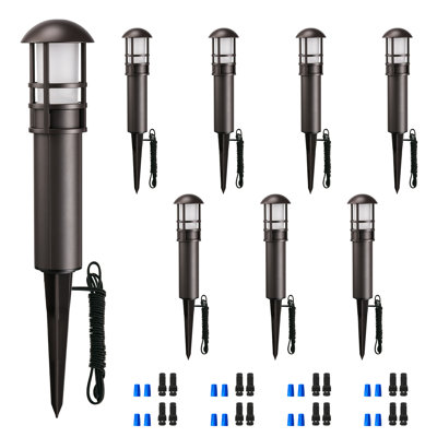 8PK LED Pathway Lights, Low Voltage Landscape Lighting for Outdoor Garden, Path, Yard - Waterproof