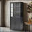 Modern 76.75'' Tall Glass Display Cabinet with LED Lighting, Reinforced Steel Frame, and Versatile Storage Solutions-605730061