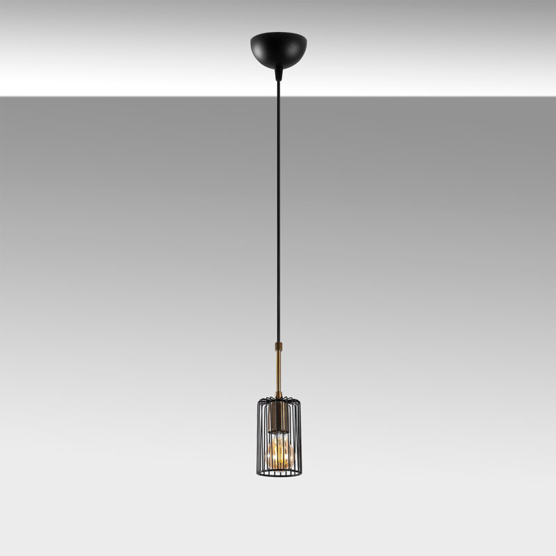 Luminaire suspendu cylindrique à 1 lumière Loera