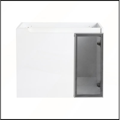 24-Inch Wall-Mounted Bathroom Vanity with Soft-Close Doors(No Sink)