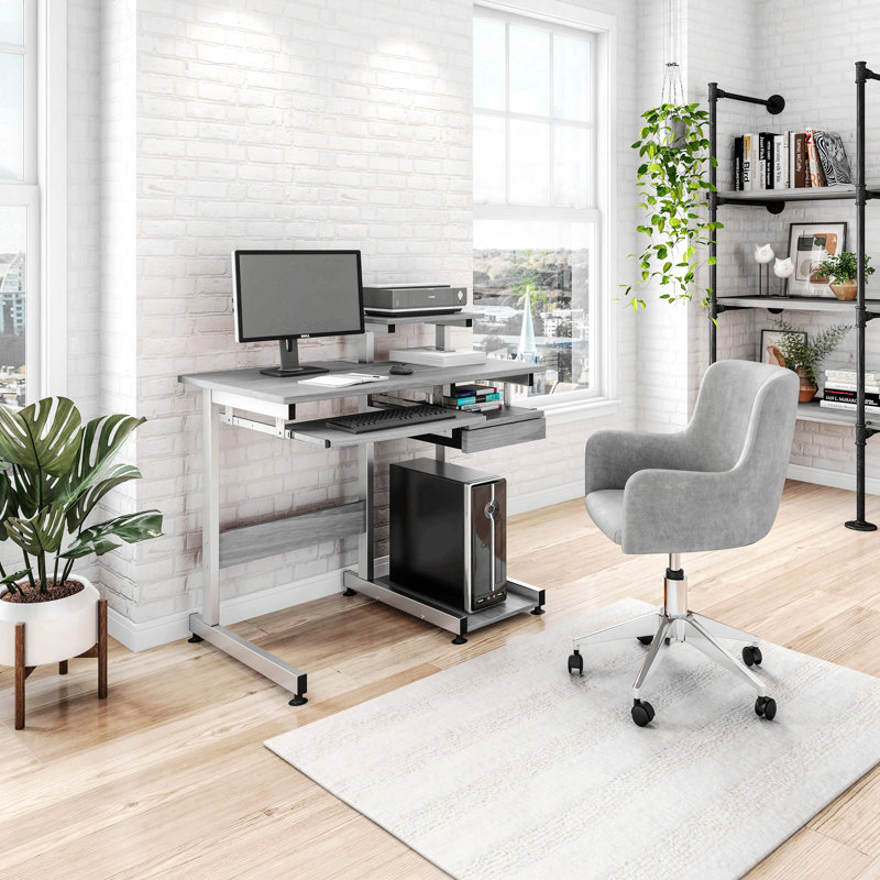 Complete Computer Workstation Desk, Grey