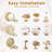 Gold 5Pcs Cake Stands Set Metal Round Cupcake Holder Cookies Dessert Display Plate