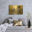 «Brooklyn Bridge Gray and Gold» par Silvia Vassileva, art mural en métal doré, 36 po x 24 po-514310490