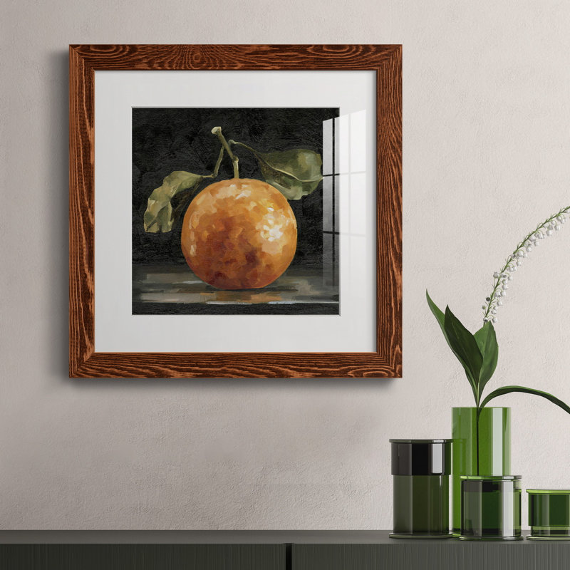 Impression encadrée orange foncé Deux I - Premium - prêt à être accroché, H 31,5 po x l 31,5 po x P 1,5 po, Érable encadré