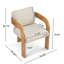 Ensemble de 2 chaises de salle à manger avec dossier coussiné, structure en bois massif-375041883-375041881