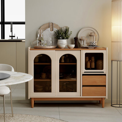 Modern Walnut Solid Wood Sideboard