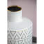 D5.9X7.9 "Vase rond blanc / or