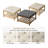 32" W Tufted Solid Wood Square Cocktail Ottoman with Nailhead Trim and Storage Shelf-Ivory-2081787005-2082408804