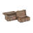 Wood Handmade Distressed Starfish Decorative Brown Box with Knotted Rope Details Set