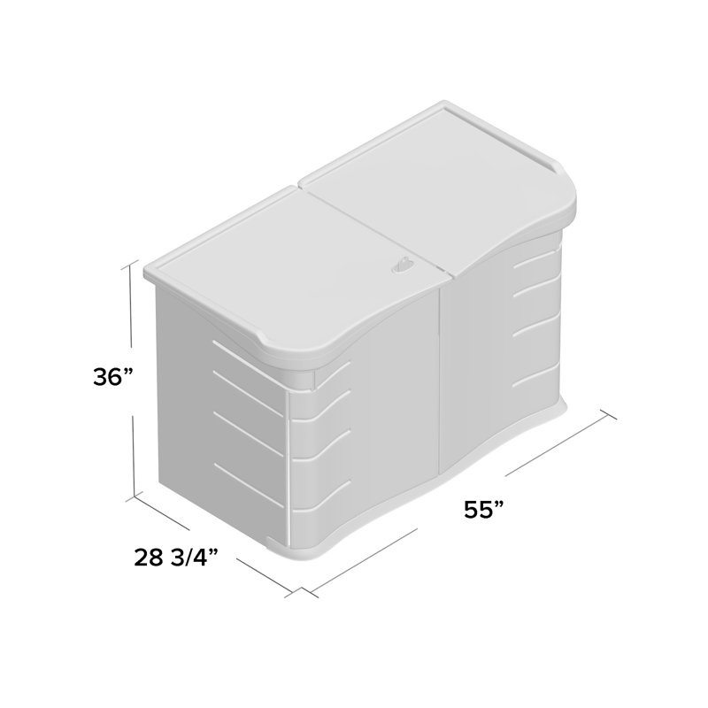 4 ft. 5 in. W x 2 ft. D Garbage Shed
