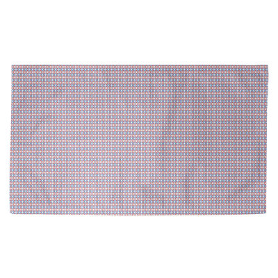 Tapis de zone rouge/bleu fait main