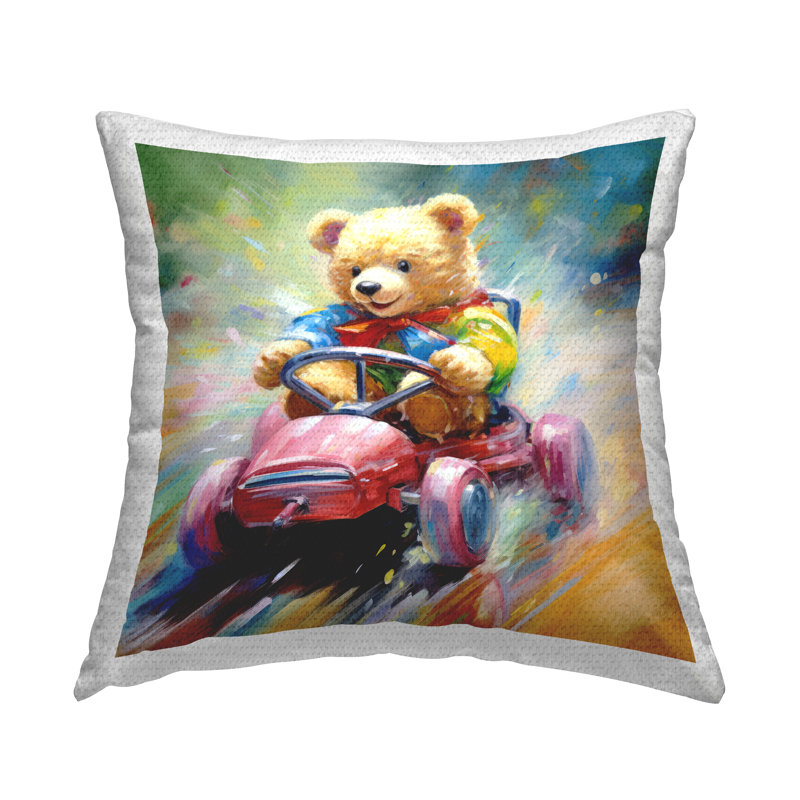 Abstract Indoor/Outdoor Throw Pillow