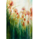 Watercolor Poppy Field Painting by Rikki Drotar