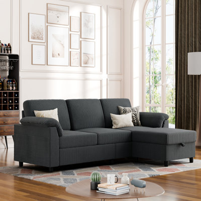 79'' Upholstered Sofa With Ottoman