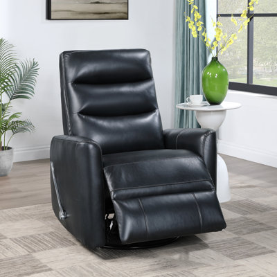 Fauteuil inclinable et pivotant en similicuir Sacson