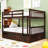 Full Over Full Wood Bunk Bed With Trundle And Ladder