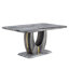 Table de salle à manger rectangulaire, table moderne avec base en U-116307348-116307344