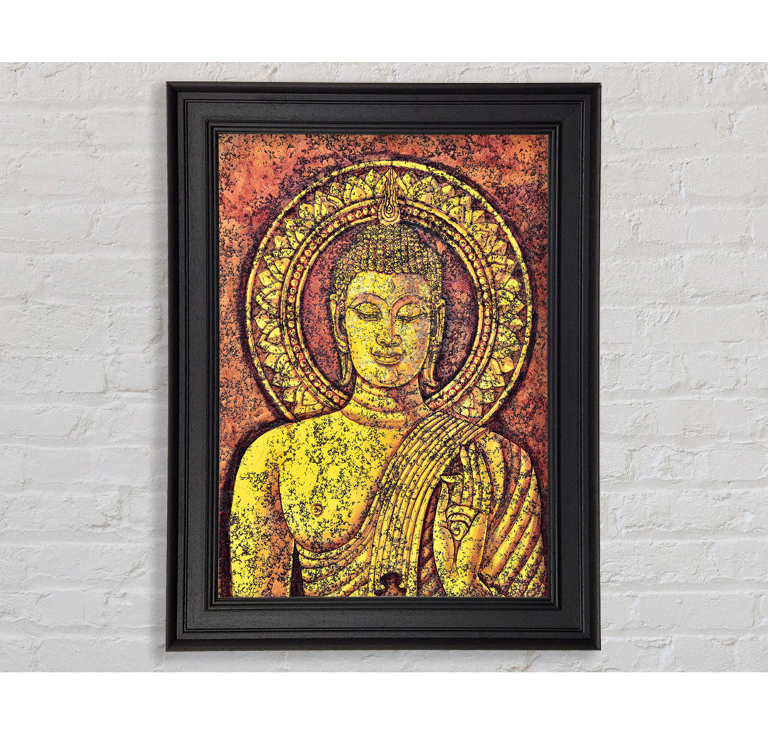 Gerahmtes Leinwandbild Golden Buddha 1