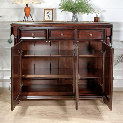 Dark-walnut Solid Wood Shoe Storage Bench