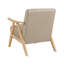 Chaise d'appoint - Mobilier de style moderne en tissu brun clair avec dossier et siège rembourrés en bois d'hévéa massif-984510570