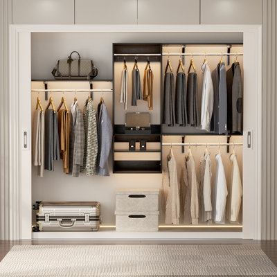 Système de penderie Seward 62-96 po avec tringle (peut être coupé sur mesure)