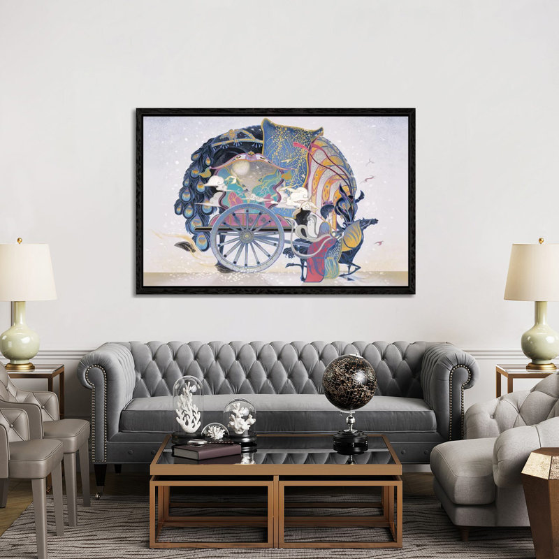 She Has A Secret by Sija Hong - Painting on Canvas, 152.5 cm H x 101.5 cm W, Black Framed