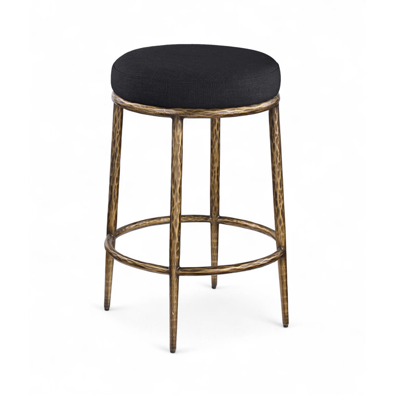 Tabouret de comptoir Ferro Hessle, Noir, Bronze