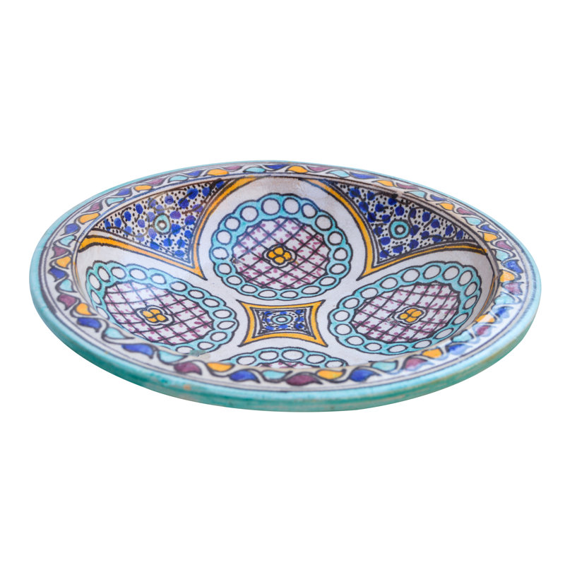 Afro-Moresque Handmade Ceramic Decorative Plate