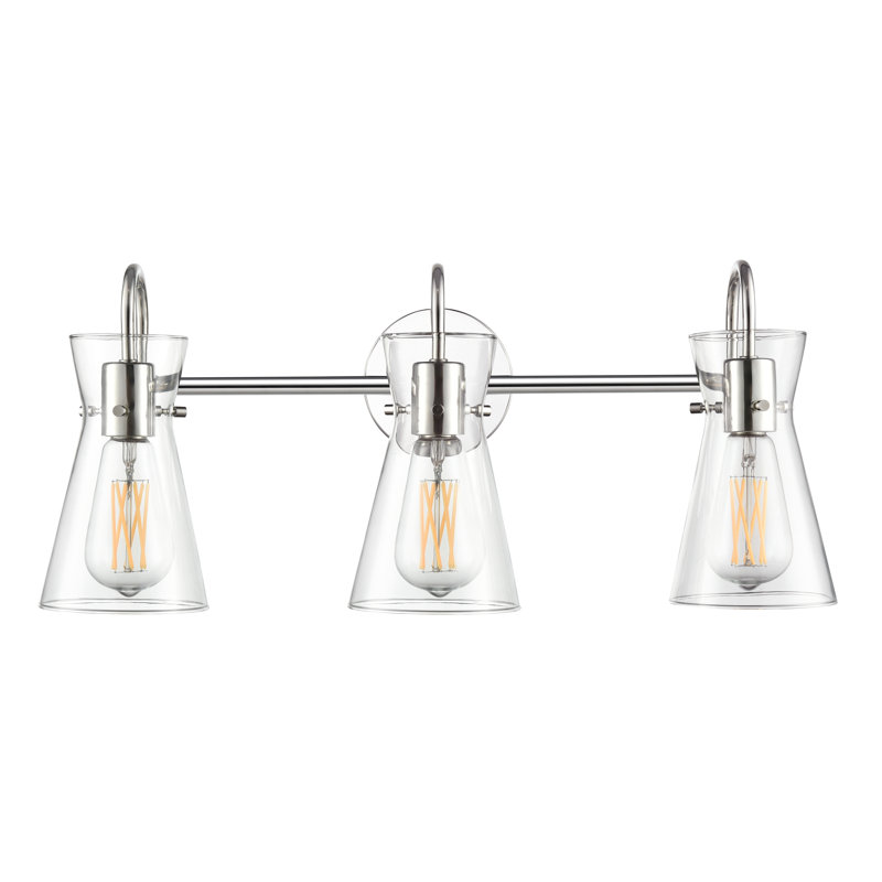 Allisha 22" Wide 3-Light Vanity - Polished Nickel