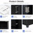 Freestanding Tall Bathroom Storage Unit In Black With Adjustable Shelf, Two Drawers, Water - Proof , And Toppling Feature Cabinet Easy To Clean-832932962