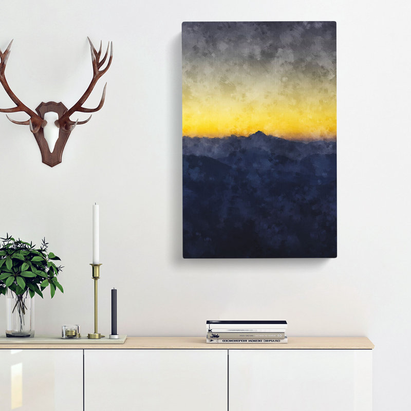 Mountain Sunrise In Italy - Wrapped Canvas Painting, 91cm H x 60cm W x 3cm D