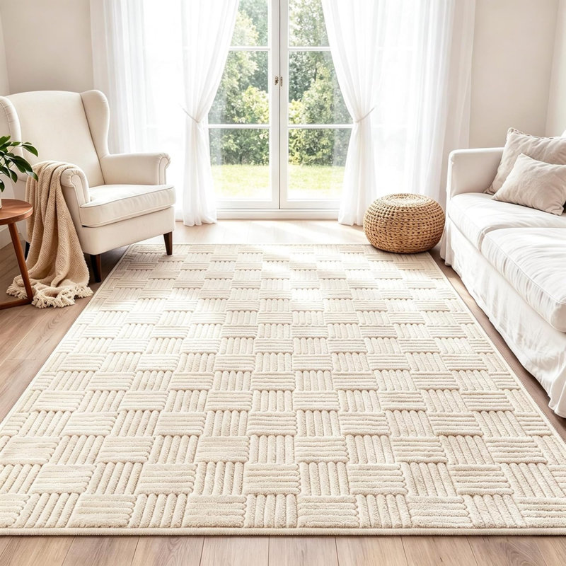Rectangle 160 cm x 230 cm Geometric Area Rug