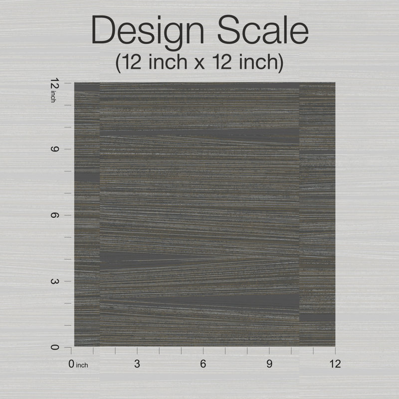 Abstract Metallic Wallpaper Roll, Charcoal